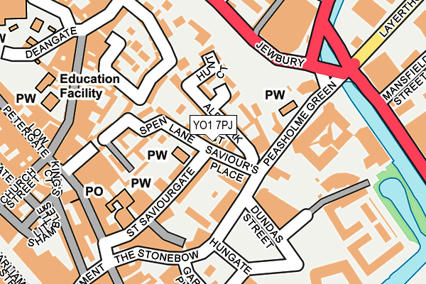 YO1 7PJ map - OS OpenMap – Local (Ordnance Survey)