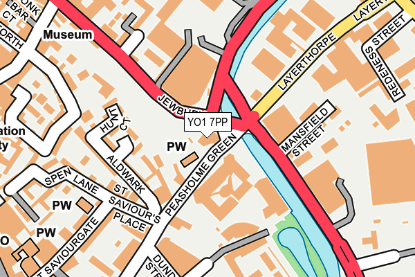 YO1 7PP map - OS OpenMap – Local (Ordnance Survey)