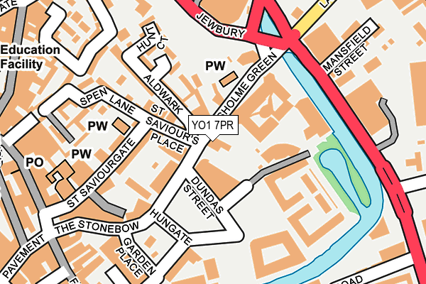 YO1 7PR map - OS OpenMap – Local (Ordnance Survey)