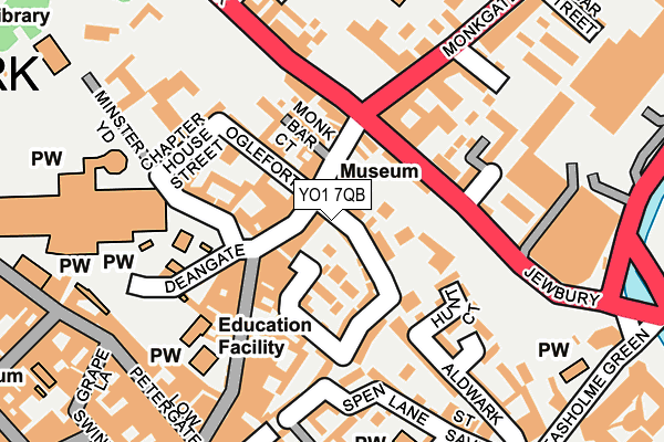 YO1 7QB map - OS OpenMap – Local (Ordnance Survey)