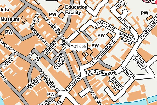 YO1 8BN map - OS OpenMap – Local (Ordnance Survey)