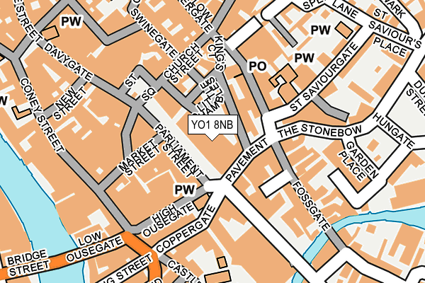 YO1 8NB map - OS OpenMap – Local (Ordnance Survey)