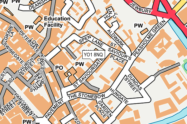 YO1 8NQ map - OS OpenMap – Local (Ordnance Survey)