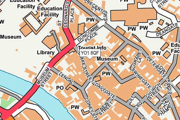 YO1 8QF map - OS OpenMap – Local (Ordnance Survey)