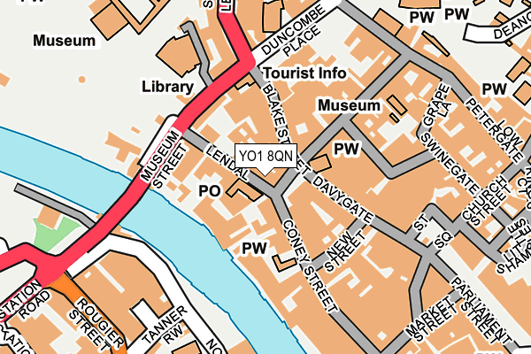 YO1 8QN map - OS OpenMap – Local (Ordnance Survey)