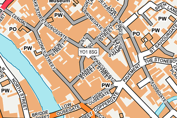 YO1 8SG map - OS OpenMap – Local (Ordnance Survey)