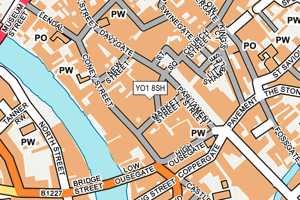 YO1 8SH map - OS OpenMap – Local (Ordnance Survey)