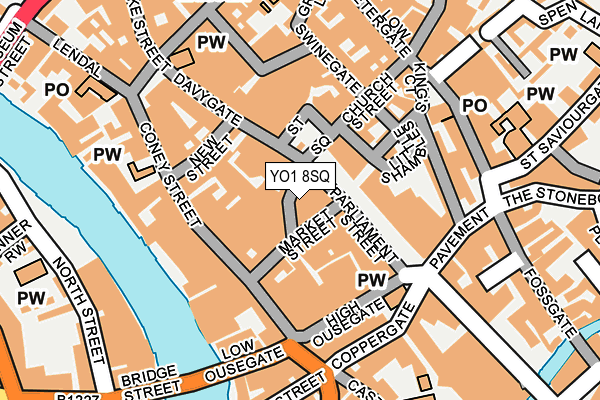 YO1 8SQ map - OS OpenMap – Local (Ordnance Survey)