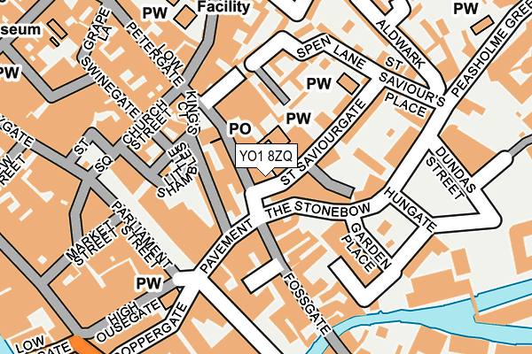 YO1 8ZQ map - OS OpenMap – Local (Ordnance Survey)