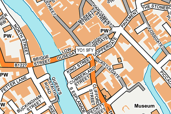 YO1 9FY map - OS OpenMap – Local (Ordnance Survey)