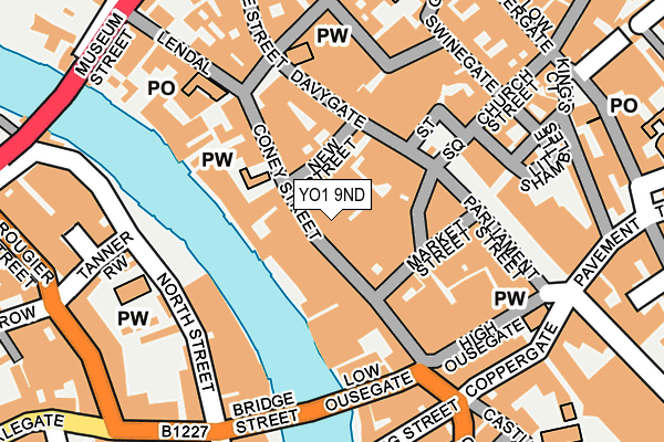 YO1 9ND map - OS OpenMap – Local (Ordnance Survey)