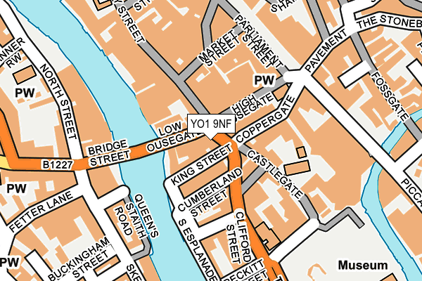 YO1 9NF map - OS OpenMap – Local (Ordnance Survey)