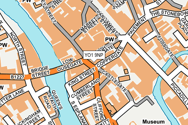 YO1 9NP map - OS OpenMap – Local (Ordnance Survey)