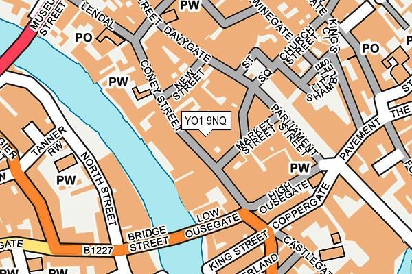 YO1 9NQ map - OS OpenMap – Local (Ordnance Survey)