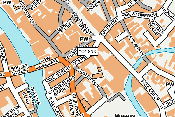 YO1 9NR map - OS OpenMap – Local (Ordnance Survey)