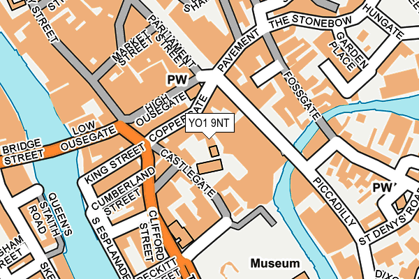 YO1 9NT map - OS OpenMap – Local (Ordnance Survey)