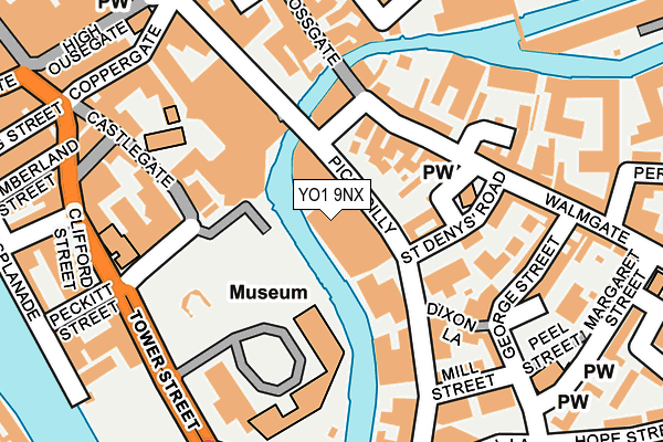 YO1 9NX map - OS OpenMap – Local (Ordnance Survey)