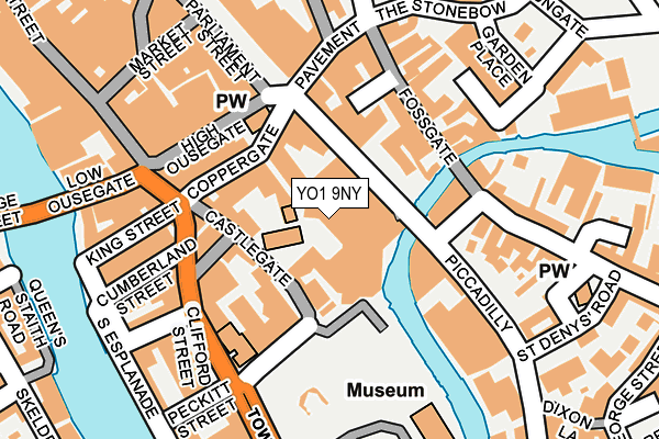 YO1 9NY map - OS OpenMap – Local (Ordnance Survey)