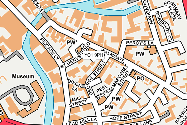 YO1 9PH map - OS OpenMap – Local (Ordnance Survey)