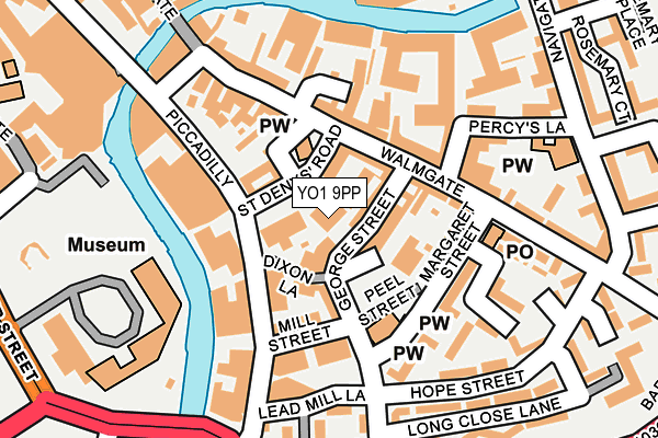 YO1 9PP map - OS OpenMap – Local (Ordnance Survey)