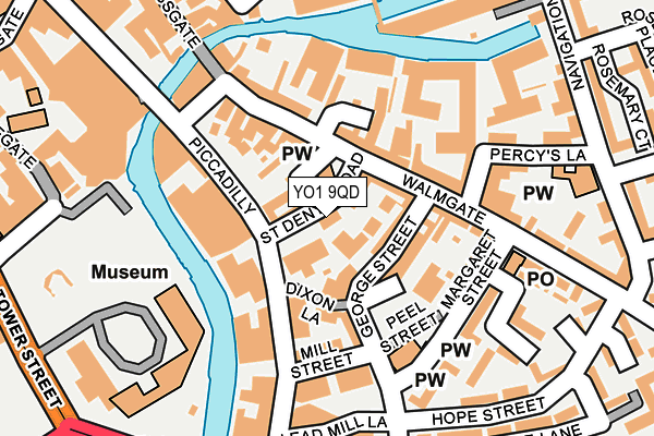 YO1 9QD map - OS OpenMap – Local (Ordnance Survey)