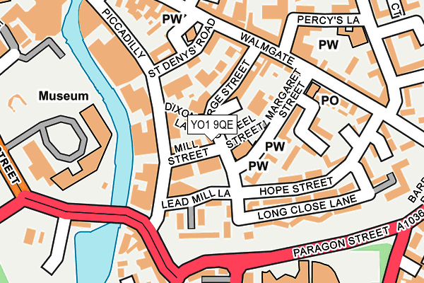 YO1 9QE map - OS OpenMap – Local (Ordnance Survey)