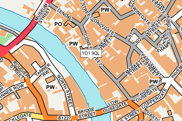 YO1 9QL map - OS OpenMap – Local (Ordnance Survey)