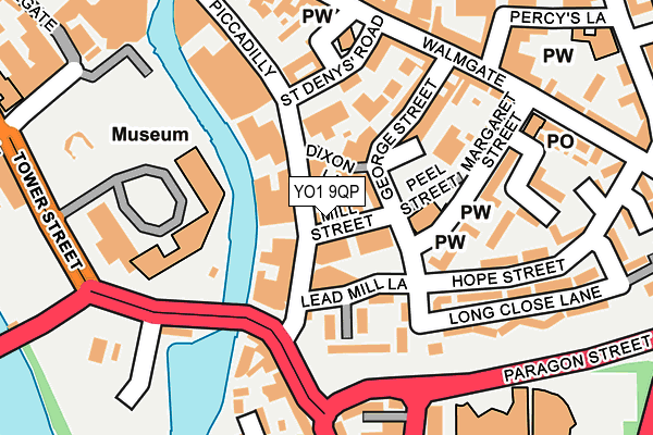 YO1 9QP map - OS OpenMap – Local (Ordnance Survey)