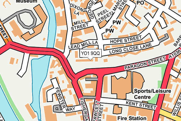 YO1 9QQ map - OS OpenMap – Local (Ordnance Survey)