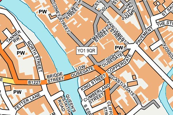 YO1 9QR map - OS OpenMap – Local (Ordnance Survey)