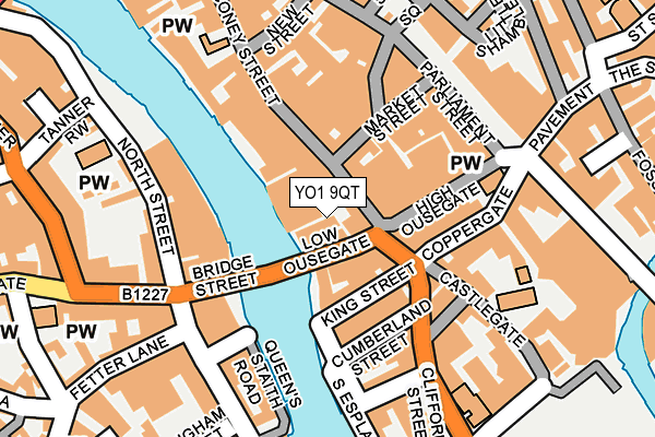 YO1 9QT map - OS OpenMap – Local (Ordnance Survey)