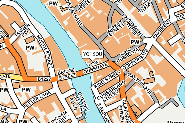 YO1 9QU map - OS OpenMap – Local (Ordnance Survey)