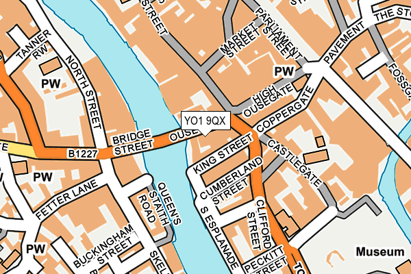 YO1 9QX map - OS OpenMap – Local (Ordnance Survey)