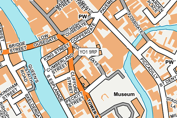 YO1 9RP map - OS OpenMap – Local (Ordnance Survey)