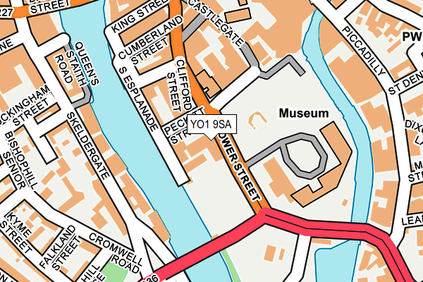 YO1 9SA map - OS OpenMap – Local (Ordnance Survey)