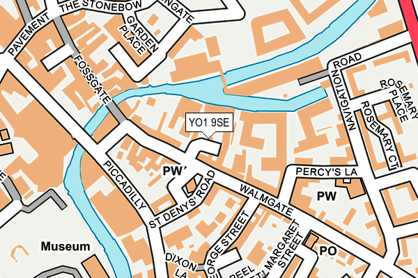YO1 9SE map - OS OpenMap – Local (Ordnance Survey)
