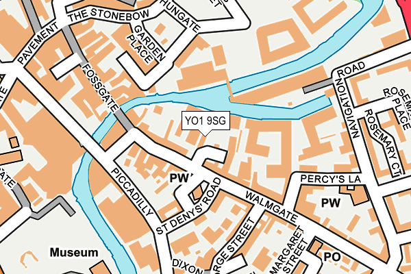 YO1 9SG map - OS OpenMap – Local (Ordnance Survey)