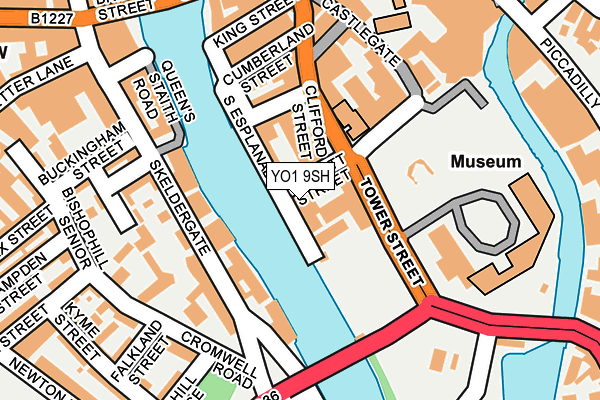 YO1 9SH map - OS OpenMap – Local (Ordnance Survey)