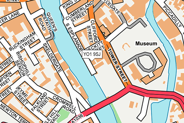 YO1 9SJ map - OS OpenMap – Local (Ordnance Survey)