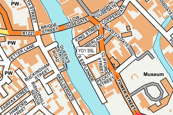 YO1 9SL map - OS OpenMap – Local (Ordnance Survey)