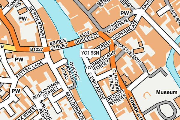 YO1 9SN map - OS OpenMap – Local (Ordnance Survey)