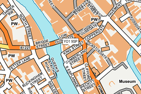 YO1 9SP map - OS OpenMap – Local (Ordnance Survey)