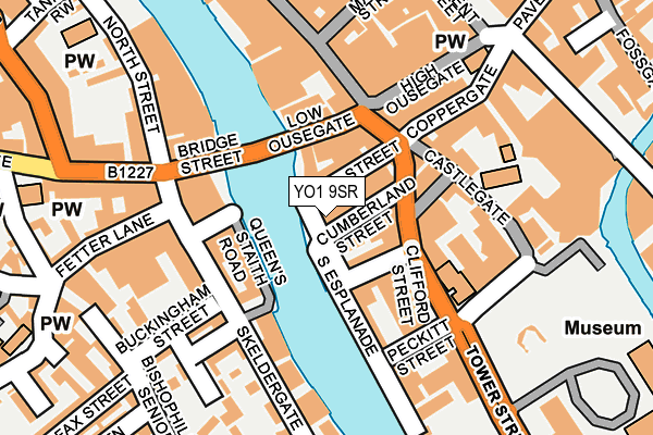 YO1 9SR map - OS OpenMap – Local (Ordnance Survey)