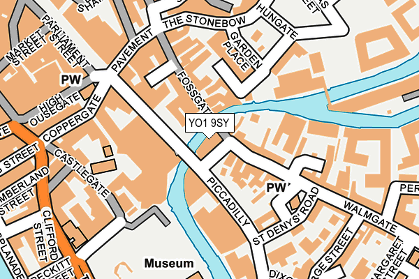 YO1 9SY map - OS OpenMap – Local (Ordnance Survey)