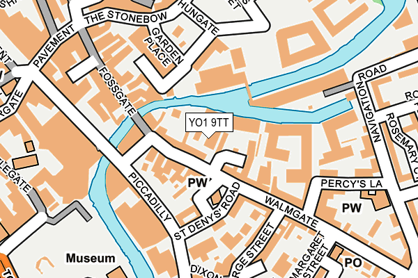 YO1 9TT map - OS OpenMap – Local (Ordnance Survey)