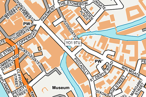 YO1 9TU map - OS OpenMap – Local (Ordnance Survey)