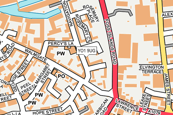 YO1 9UG map - OS OpenMap – Local (Ordnance Survey)