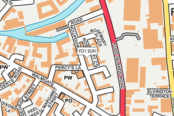 YO1 9UH map - OS OpenMap – Local (Ordnance Survey)