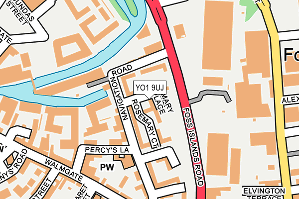 YO1 9UJ map - OS OpenMap – Local (Ordnance Survey)