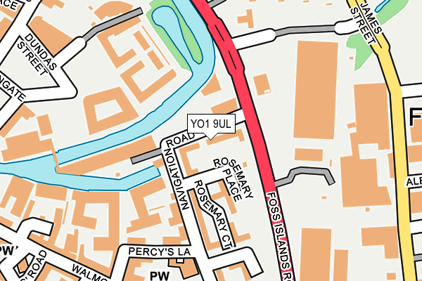 YO1 9UL map - OS OpenMap – Local (Ordnance Survey)